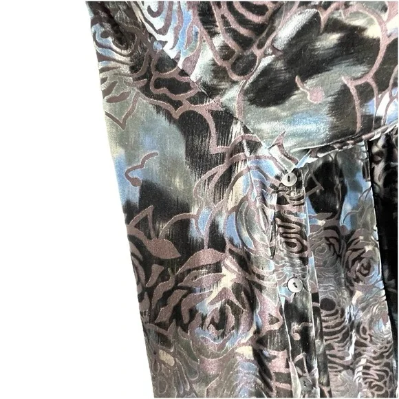 Vintage‎ Notations Velvet Burnout Tunic Top Plus Size 1X - Picture 10 of 12